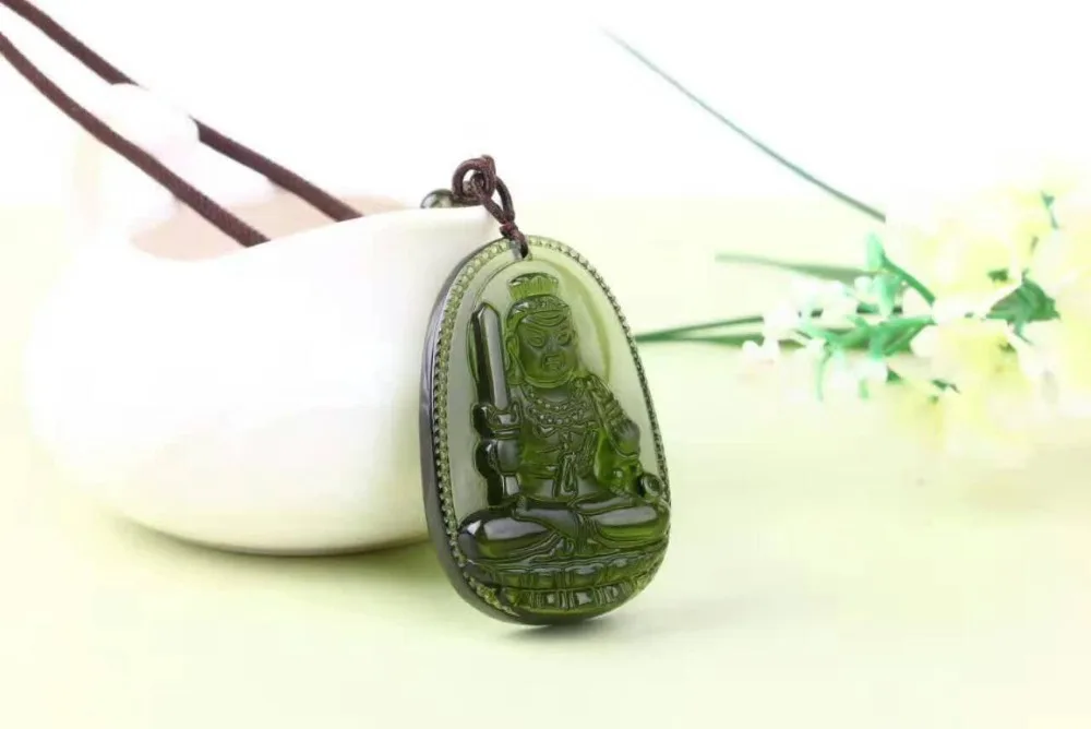 2 Natural Czech Moldavite green aerolites Carved Buddha Lucky Amulet Pendant crystal energy apotropaic free rope Unique Necklace | Украшения