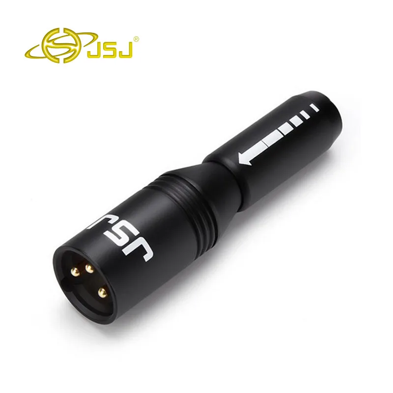 JSJ 3-контактный разъем XLR микрофон Позолоченный сбалансированный мужской и