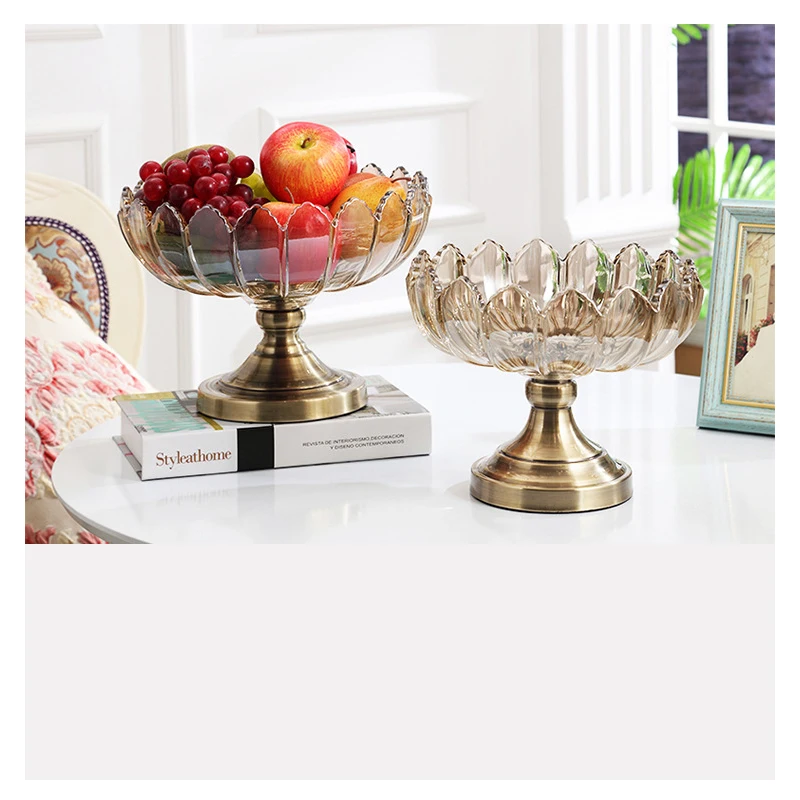 

3D glass fruit bowl living room decoration wall painting decorative glass fruit bowl kitchen room fruit plate wedding decoration