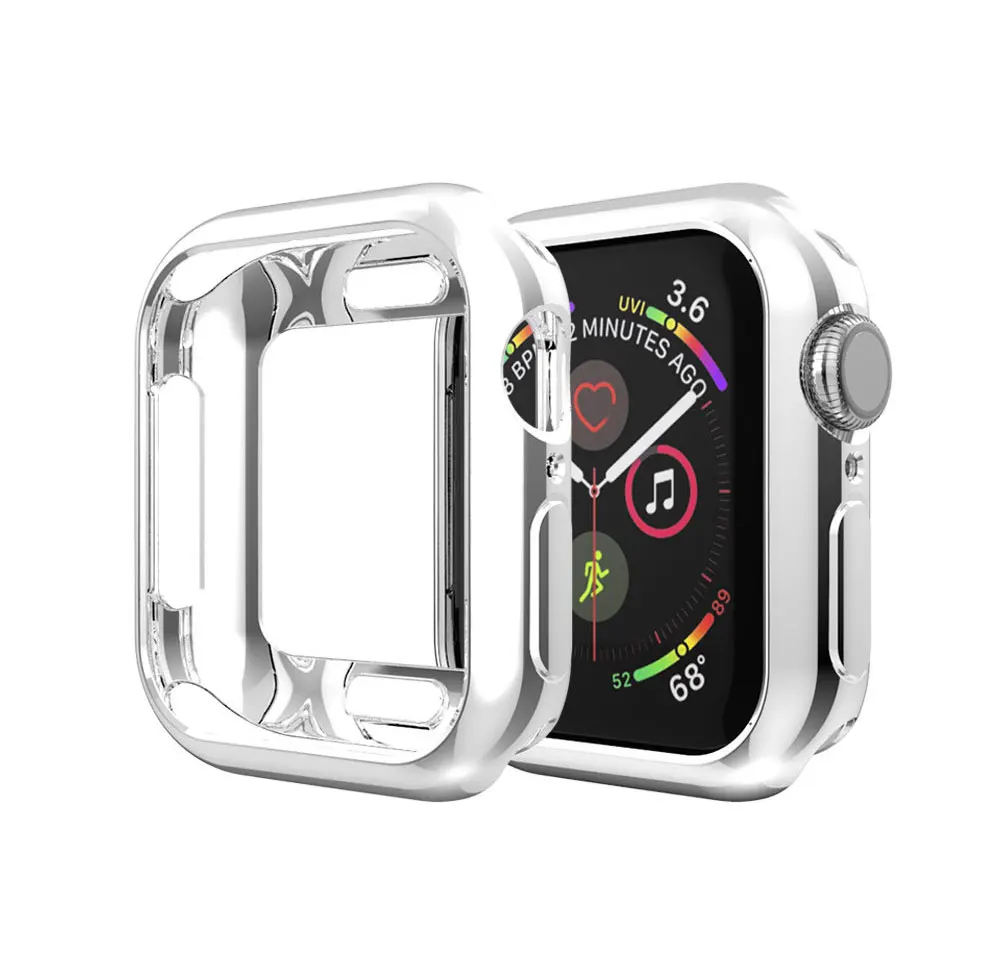 Защитный чехол для Apple Watch 4, 44 мм, iWatch band 3, 42 мм, 38 мм, 40 мм, 360 градусов, защита от падения, ТПУ, силиконовый защитный чехол