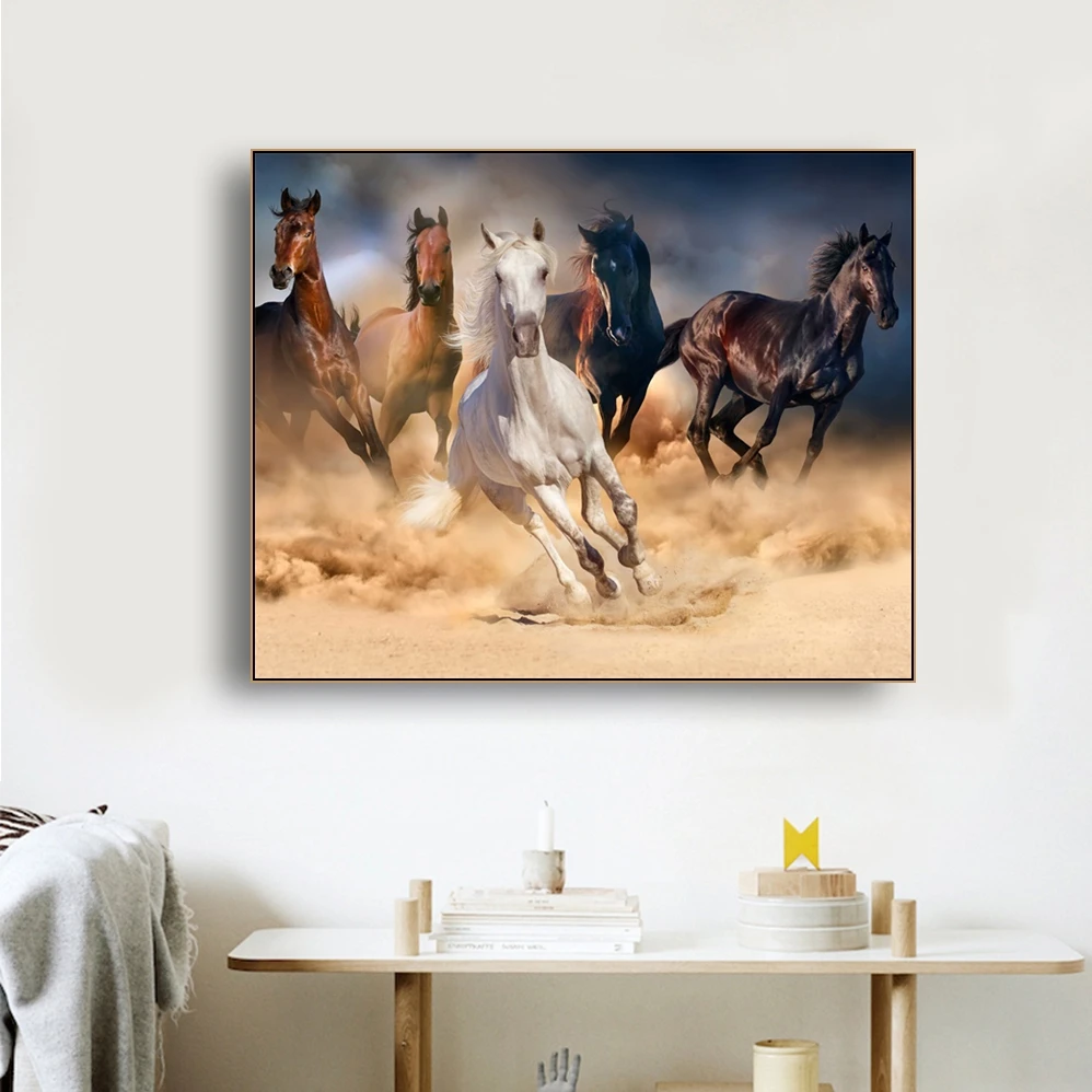 Grassland Pentium Horses настенный художественный Декор холст постер и печать Картина