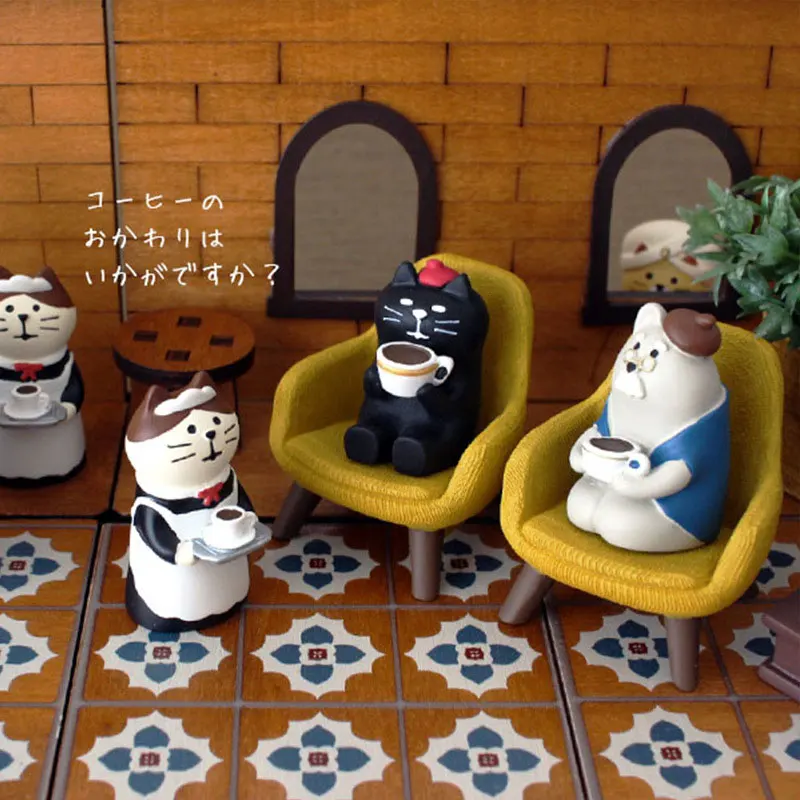 Мини-фигурка симпатичного кота игрушки Япония ZAKKA Cat фигурка кукла для девочек
