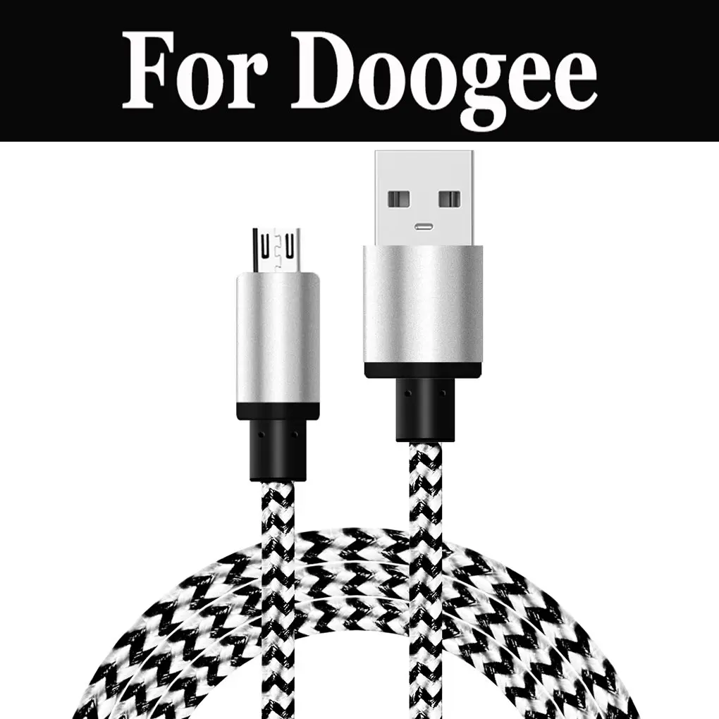 1 м кабели для быстрой зарядки Usb-кабель плетеный нейлоновый шнур Для Doogee Y300 Y6 Shoot X9