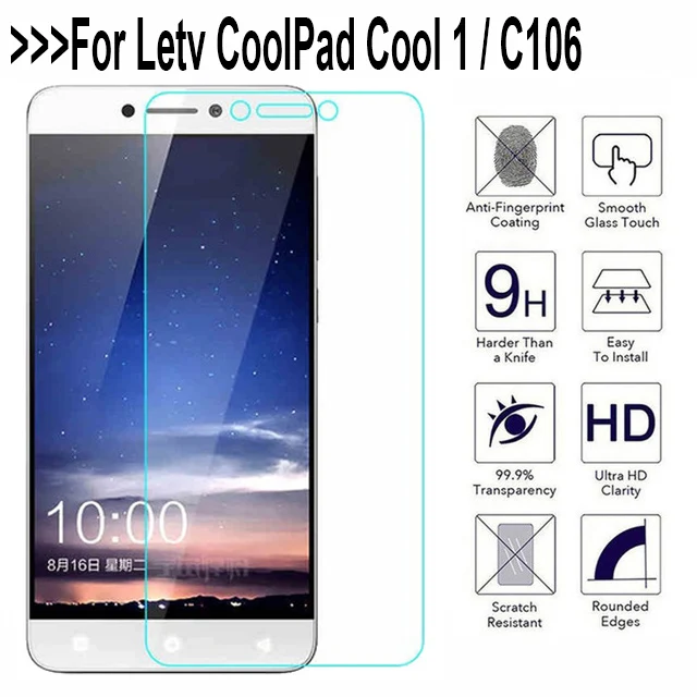 2.5D Закаленное стекло для LeEco Coolpad Cool1 Защитная пленка экрана Letv Cool 1 C106 9 H защитное