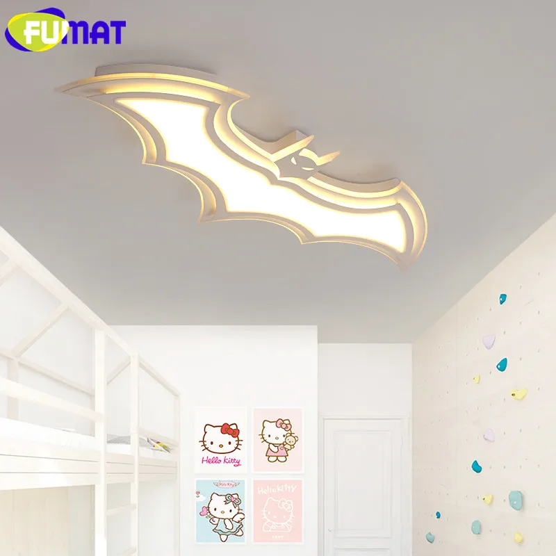 Фумат белый Бэтмен потолочный светильник LED мультфильм детская комната