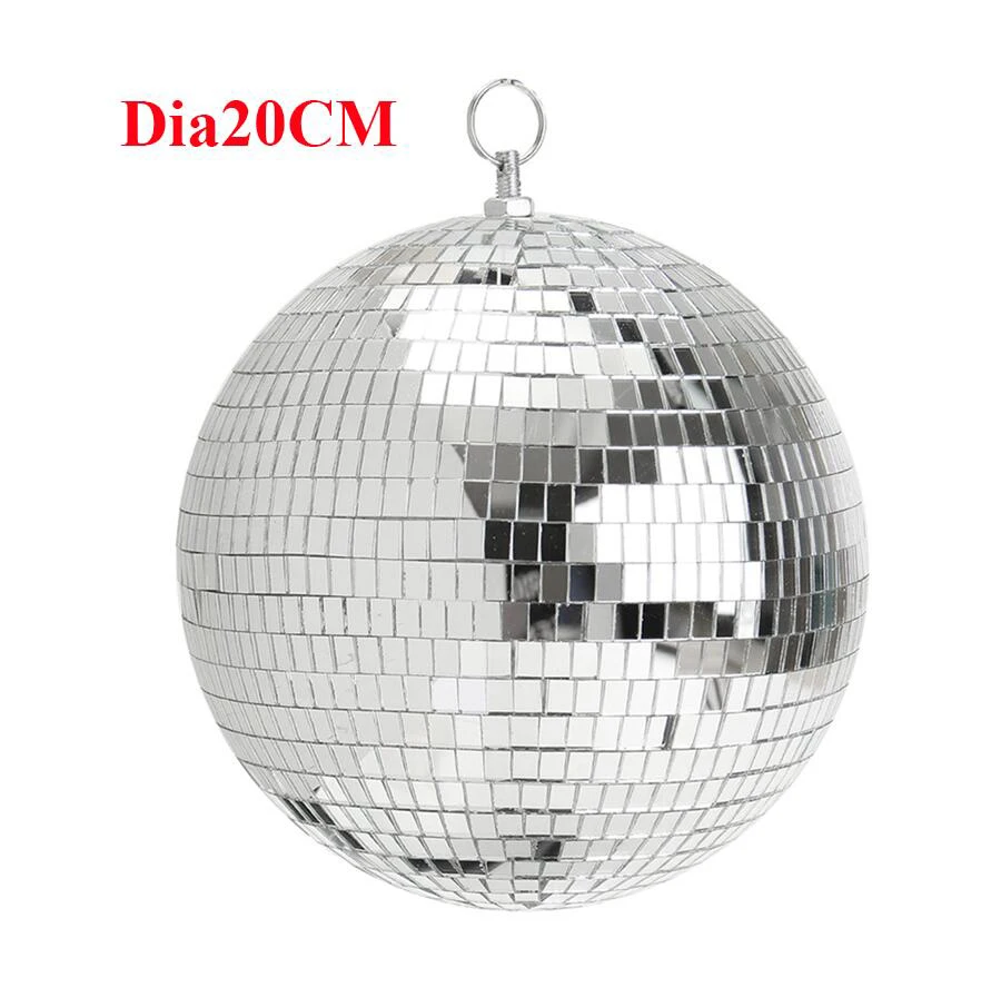 Thrisdar Dia15CM 20 см 25 см 30 см вращающийся отражающий стеклянный зеркальный диско-шар для дома, вечерние, свадебные, диско-DJ сценический светильник - Цвет: Diameter 20CM Ball