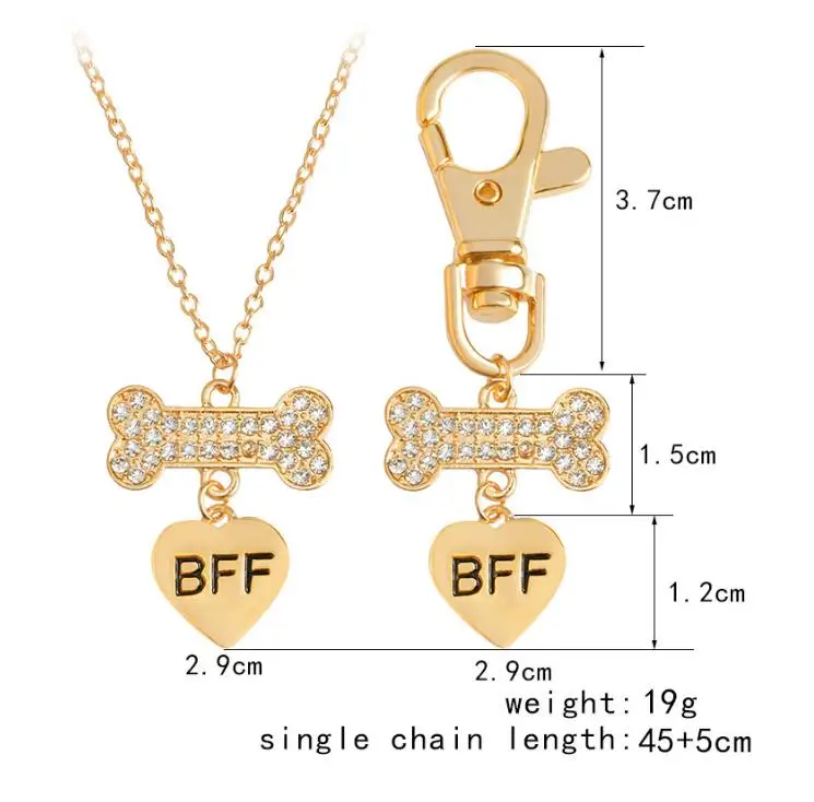 Новый продукт взрывной моды креативная собака кость Любовь лучший друг BFF