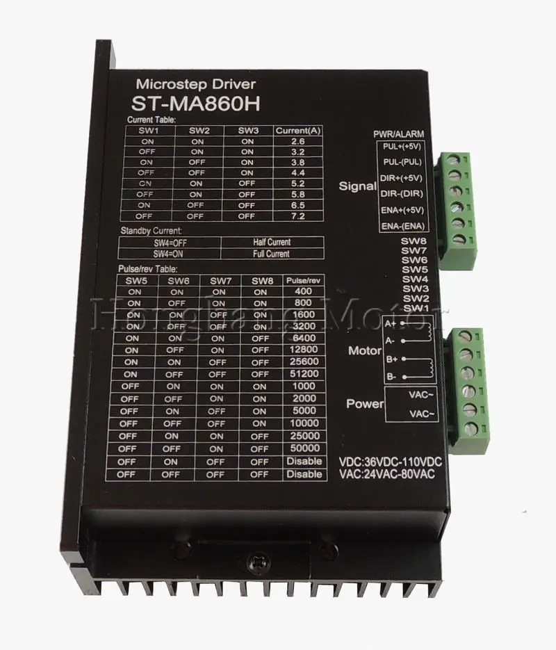 Бесплатная доставка ЧПУ name34 st-ma860h Шаговые двигатели Драйвер 36-110vdc 256