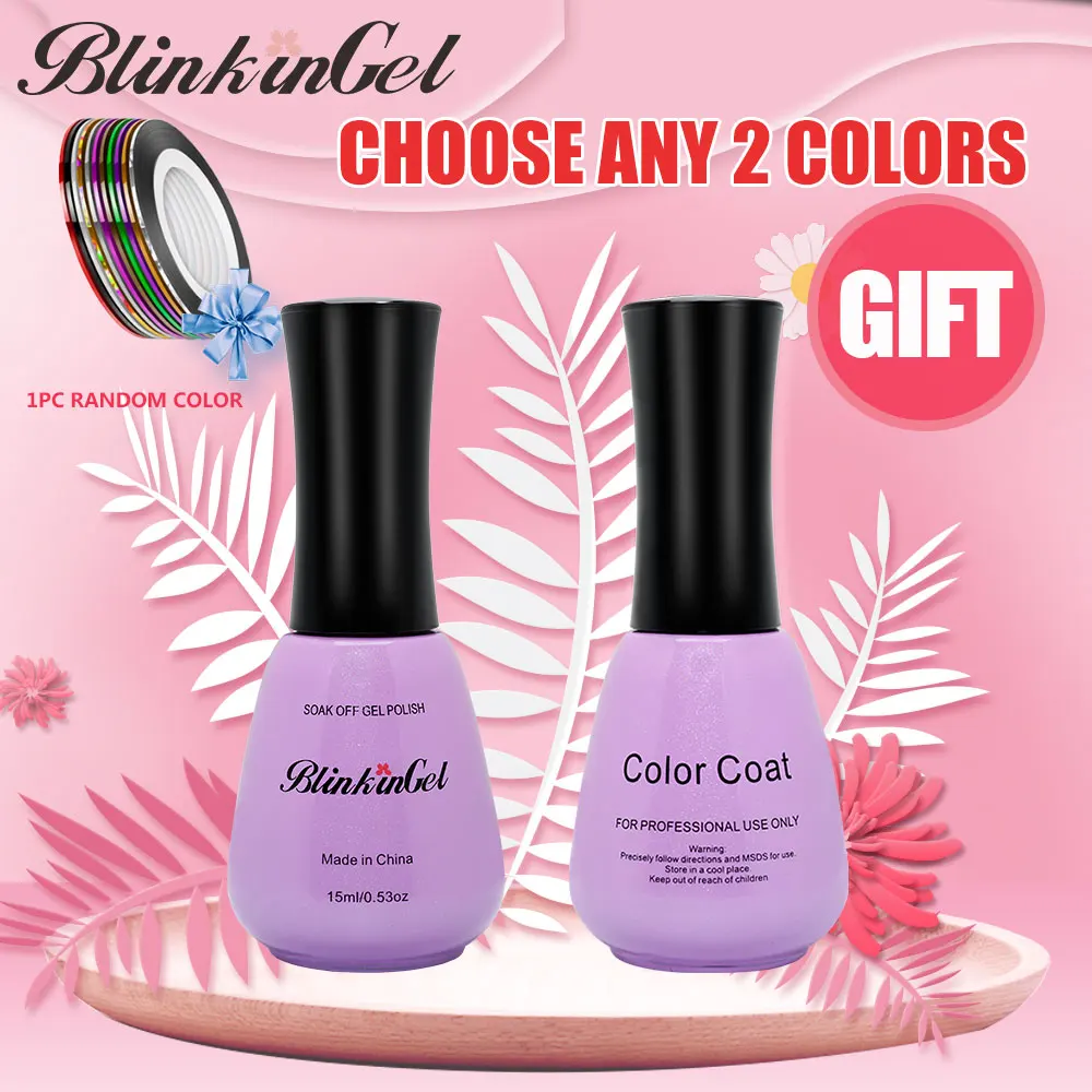 BlinkinGel 1 шт. стойкий гель для ногтей 29 цветов УФ полуакриловый Lucky Nail лак 15 мл