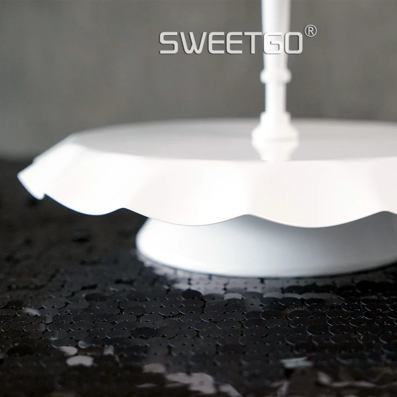 Белый цвет подставки для свадебного торта тарелки кекса домашней вечеринки