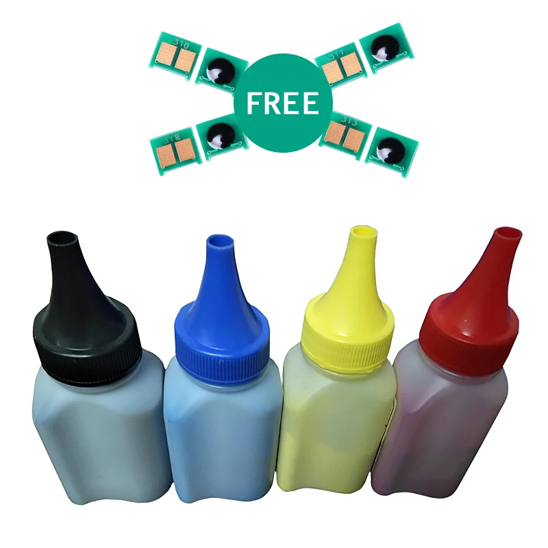 4х 100 г Запасной тонер порошок + чип 126A фотоэлемент для HP CP1021 CP1022 CP1023 CP1025 CP1026 CP1027 CP1028