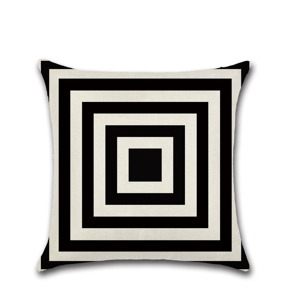 Геометрический чехол для подушки льняные наволочки квадратная наволочка с