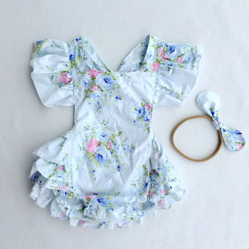 Детские комбинезоны с цветочным рисунком для новорожденных хлопковые детские