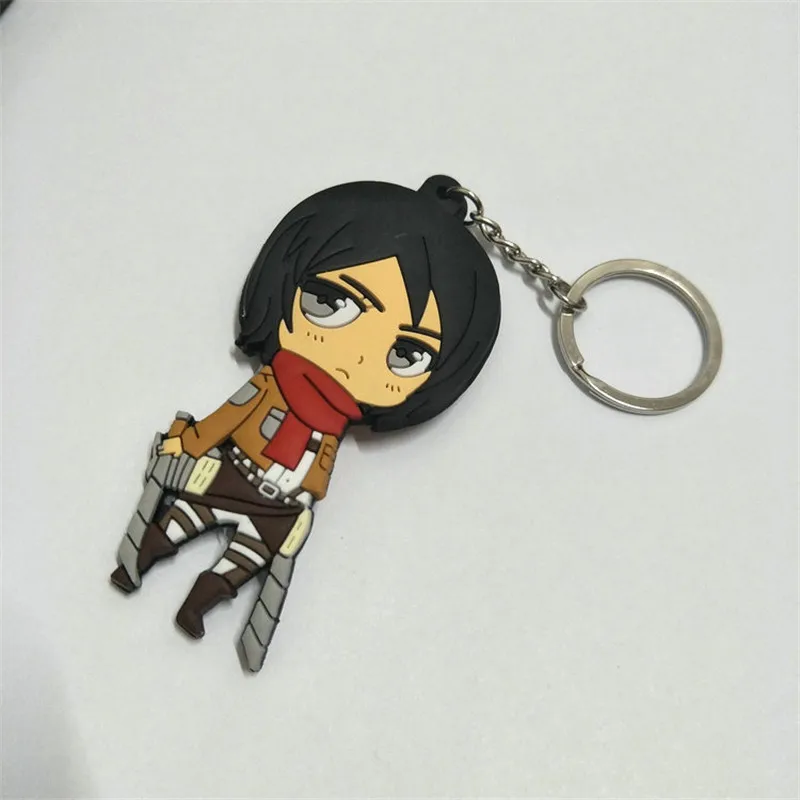Аниме атака на Титанов Фигурки игрушки ПВХ брелок Comic Shingeki no Kyojin Rivaille Eren Figuras
