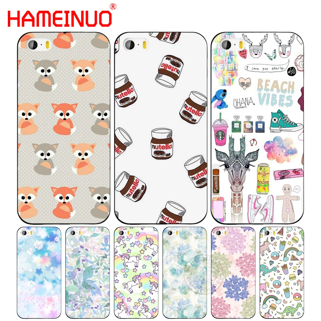 HAMEINUO милый Единорог для dinosaur rainbow Чехол мобильного телефона iphone 6 4 4s 5 5s SE 5c 6s 7 8
