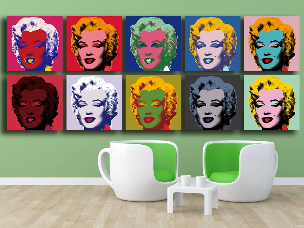 Andy Warhol 10 шт. Мэрилин Монро украшение на стену, живопись маслом печать живопись на холсте без рамки картины для гостиной подарок пейзаж