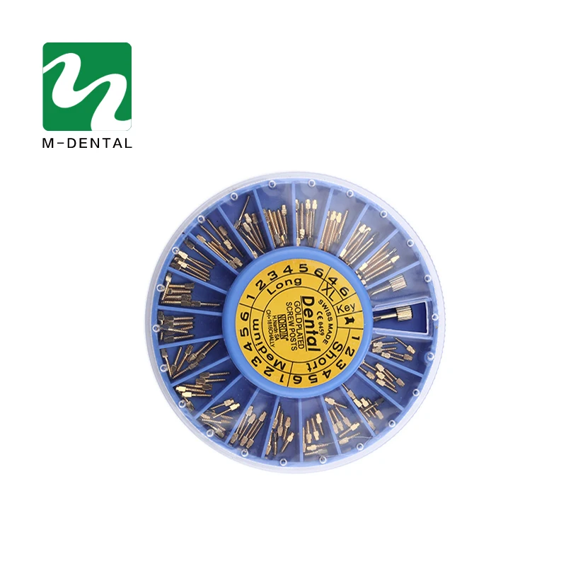 Зубные Позолоченные Винт Сообщение 120 шт. с 2Key зубные винт после