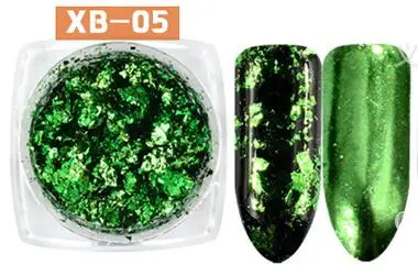 XB05 0,2 г/кор. DIY нерегулярные пигмент Блестки для ногтей хлопья блестки порошок «Волшебное зеркало» блестит золотой и серебряный цвета для художественного оформления ногтей - Цвет: XB05