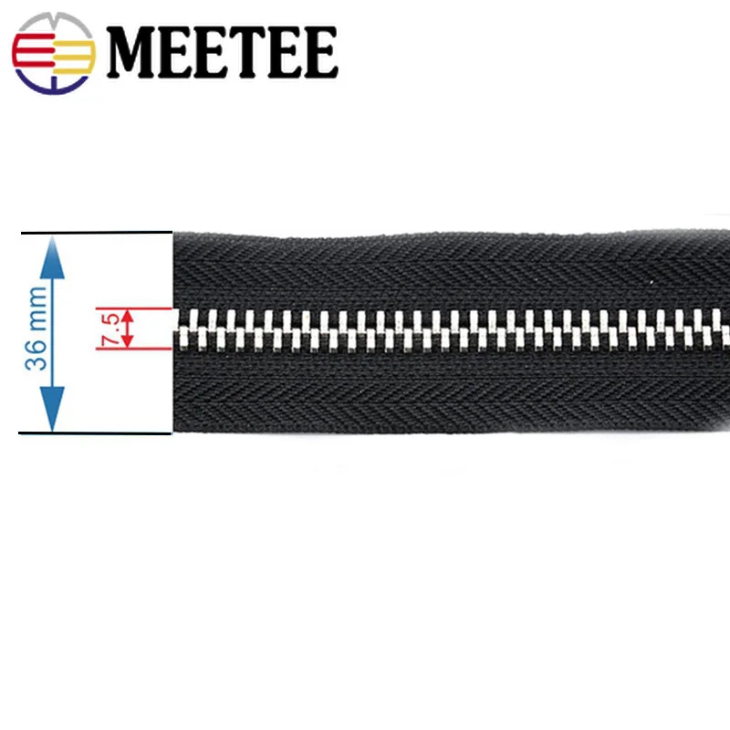 Металлические молнии Meetee 8 # для шитья рюкзак пуховые куртки ремонт спортивное