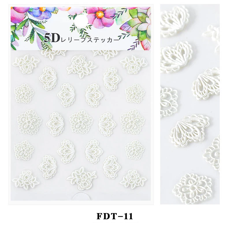 11 1 лист, 5D наклейки для ногтей, тисненые цветы, смешанный узор, самоклеящиеся переводные наклейки, дизайн ногтей, Декор, кончики для ногтей, сделай сам - Цвет: 11