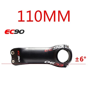 6 degrees 110mm EC90 карбоновое волокно стояк шоссейный велосипед ультра-светильник стержень стояка MTB велосипедный стержень стояк кран-17 градусов 6 градусов 31,8-28,6 - Цвет: 6 degrees 110mm