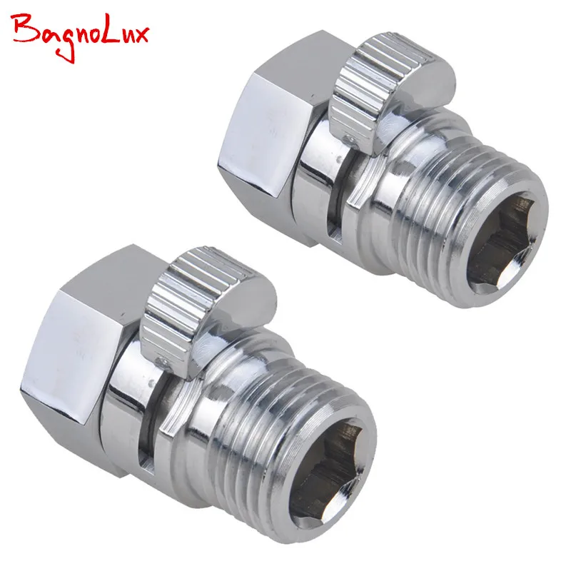 

Hot Sale 2 Pcs Shower Diverter Valve Solid Brass Shut Off Valve for Bidet Sprayer or Shower Head