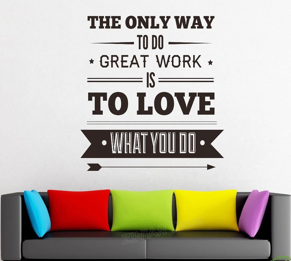 Отличная работа это любовь настенные художественные наклейки цитаты декор для