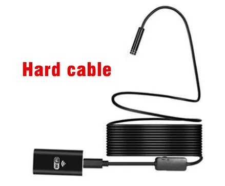 Fuers HD 720P Wifi эндоскоп камера 8 мм объектив мягкий провод 1 м 2 м 8 светодиодный водонепроницаемый мини Инспекционная камера для Android IOS