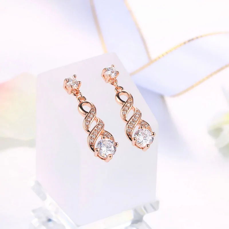 Новинка 2018 года элегантные женские серьги фианит падение/свисающие свадебные