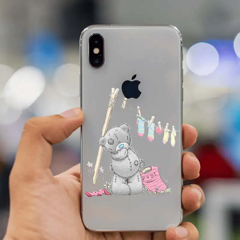 Силиконовый чехол для телефона для iphone XS Max чехол Tatty Teddy Me To You Bear чехол для телефона чехлы для iphone 4 5S SE 6S 7 8plus XR чехол - Цвет: TPU