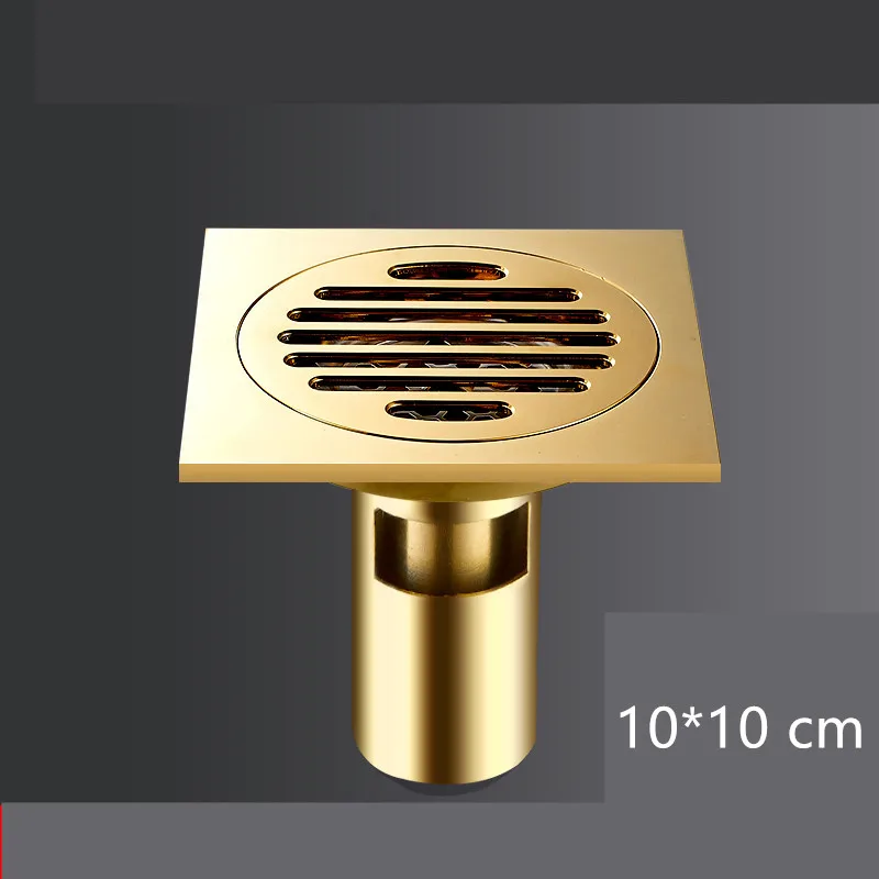 Античная латунь напольные стоки 10 см Душ трапных дезодорант для ванной комнаты