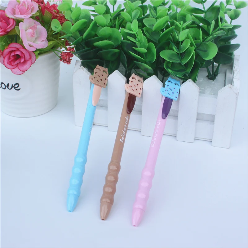 5 шт./лот пластиковая шариковая ручка с мультяшным декором для студентов офиса