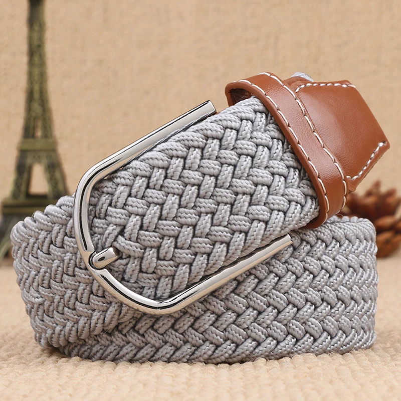 MEDYLA 100-120x3.2cm New mens casual Stretch Woven Belt Women's Child Elastic Belts For Jeans knitted belts