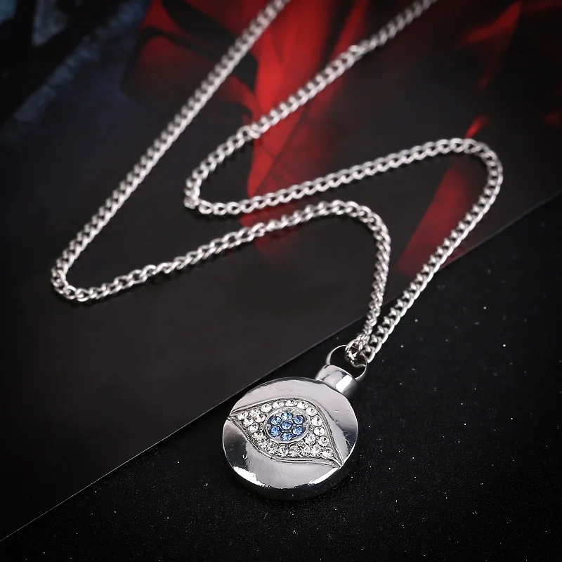 Ожерелье для кремации Menrial Ash Keepsake с посеребренными глазами в форме урны ожерелье