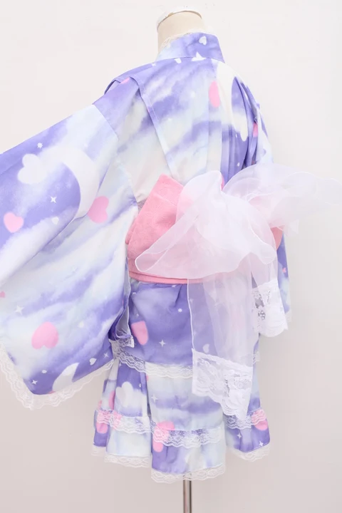 Женский комплект кимоно Yozora Stary Kawaii из 3 предметов японское плащ + мини юбка баллон