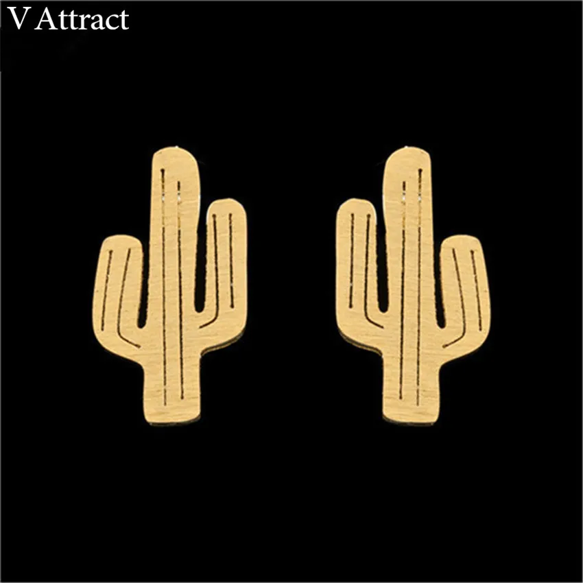 V притягивающие минималистичные Brincos Bijoux Femme из нержавеющей стали Saguaro