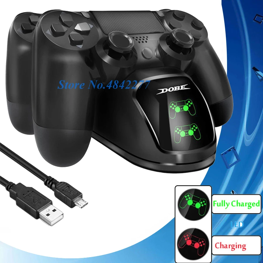 PS 4 PS4 контроллер Зарядное устройство аксессуары двойной джойстик USB быстрой