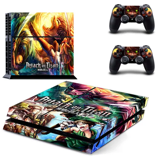 GYTM0857 Атака на Титанов PS4 кожи Стикеры наклейка для Sony Игровые приставки 4 консоли и 2 Пульты ДУ для игровых приставок PS4 кожи Стикеры винил - Цвет: GYTM0857