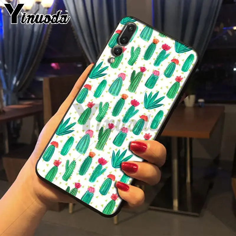 Yinuoda Зеленый Кактус завод DIY роскошный защитный чехол для телефона huawei p20 pro mate 10pro