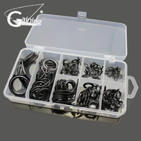 75 pcs 8 size stainless steel ceramics spinning rod guides spare parts repair fishing rod guide repair kit fishing accessories