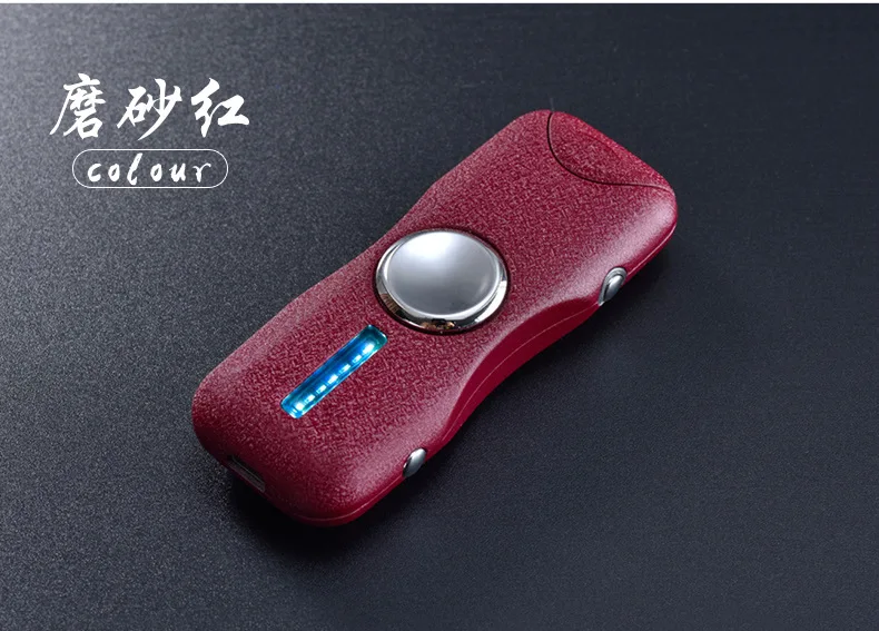 Fingertip gyro USB зарядка вращающийся красочный ветрозащитный прикуриватель гром светильник электронная сигарета плазменная двойная дуга
