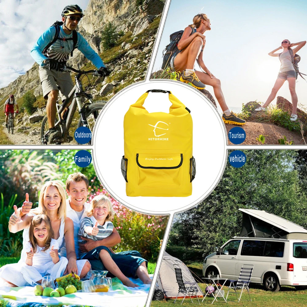 HITORHIKE 25L открытый водостойкий сухой мешок для хранения для плавания для рафтинга гребли Каякинг каноэ Кемпинг дорожные наборы
