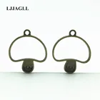 LJJAGLL золотой сплав цинка 30*34 мм милый полый гриб лоток Безель 8 шт.лот чистый клей адгезионные Подвески Diy Ювелирные изделия ABK003