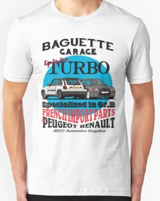 2019 Новейшая модная Раллийная Группа B 205 Turbo 16 Renault 5 Group Классическая футболка с