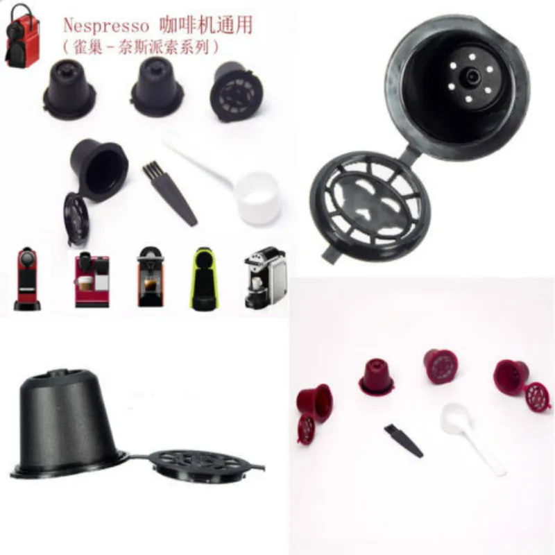 4x многоразового многоразовые капсулы Кофе с кофе для кофеварками Nespresso ложка