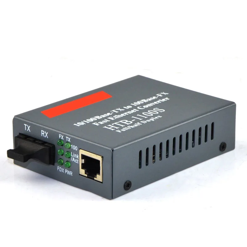 HTB-1100S оптический медиа конвертер 10/100 Мбит/с RJ45 одномодовый дуплексный волоконный
