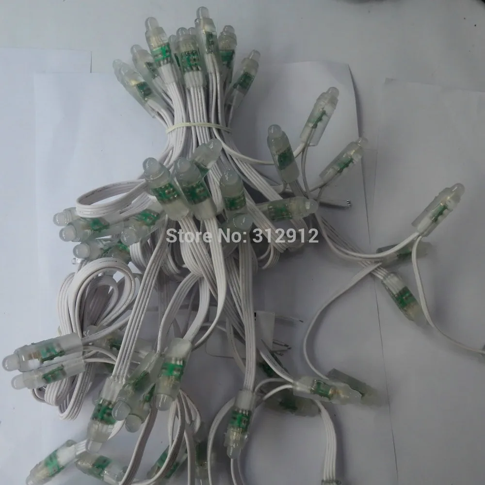12V простая/dump RGB Icicles световая гирлянда Всего 69 узлов полностью белый провод IP68