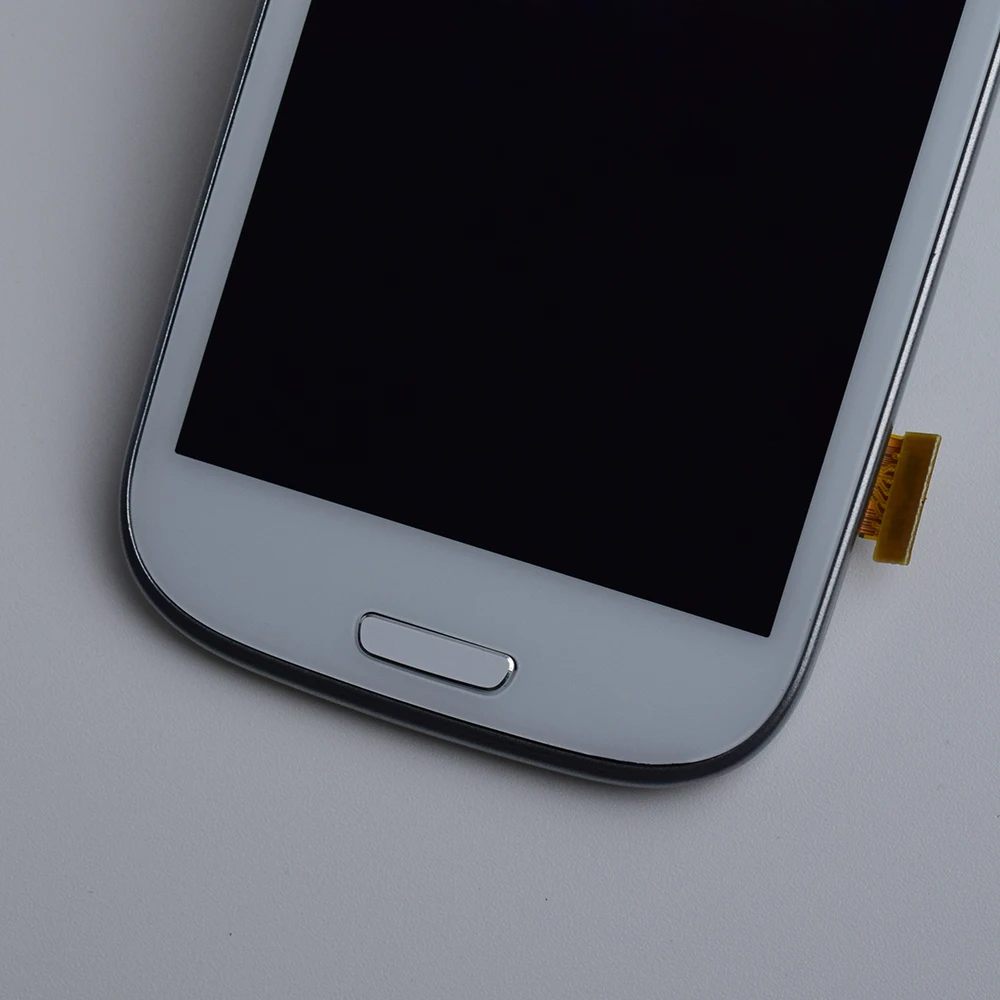 Для samsung Galaxy S III S3 I9300 I9301 I9305 I535 I747 9300I сенсорный экран стекло+ панель ЖК-дисплея в сборе+ рамка