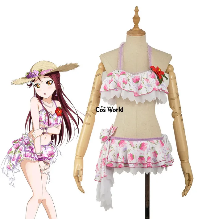 Love Live Sunshine Aqours Sakurauchi Riko купальник купальный костюм бикини топы юбки наряд аниме