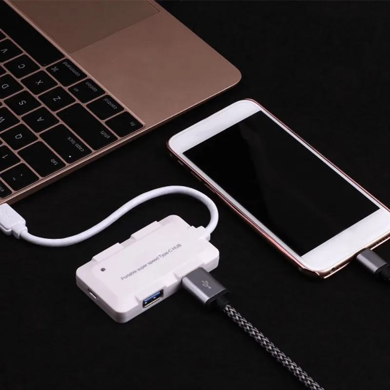 Профессиональный концентратор USB C Тип на 4 порта 3 0 высокая скорость быстрой
